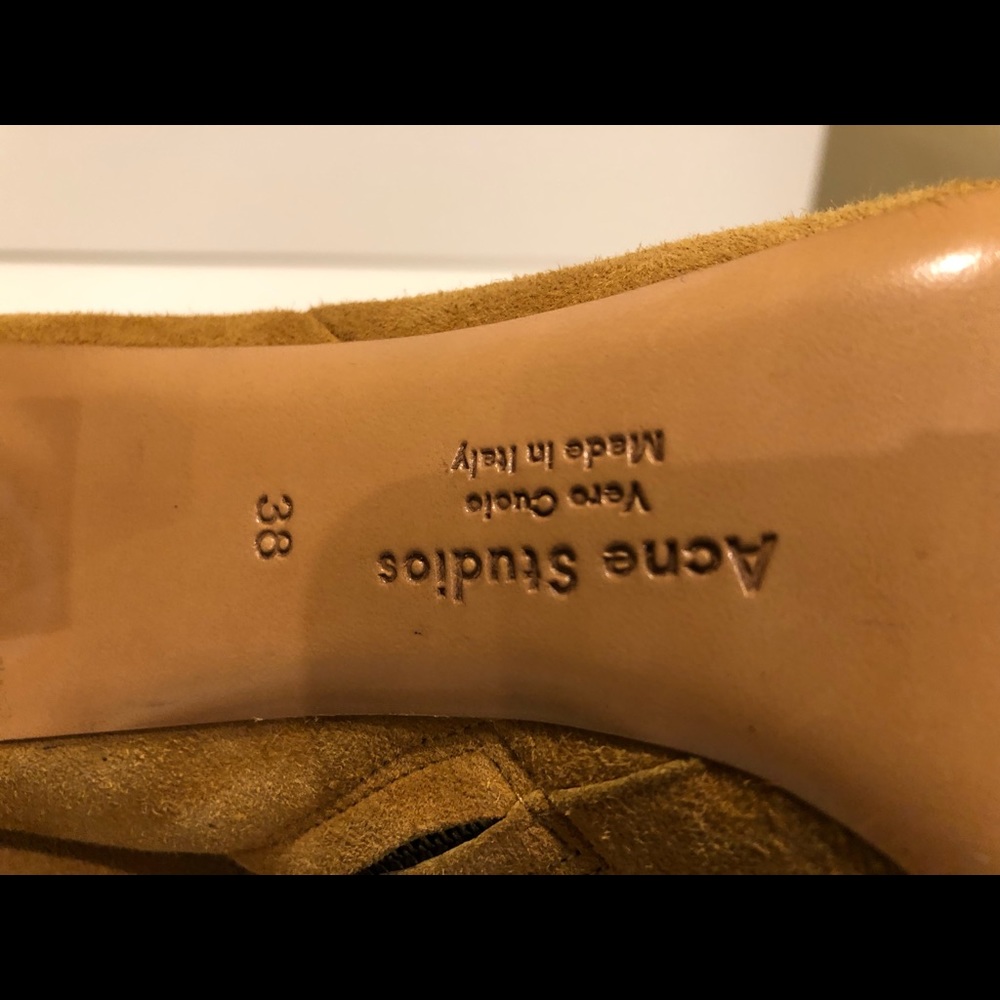 New! Acne Studios Alba Suede Leather Boots - Picture 10 of 11